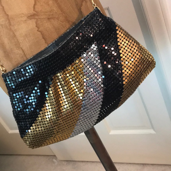 Vintage Black, Gold, and silver evening bag - Picture 2 of 5